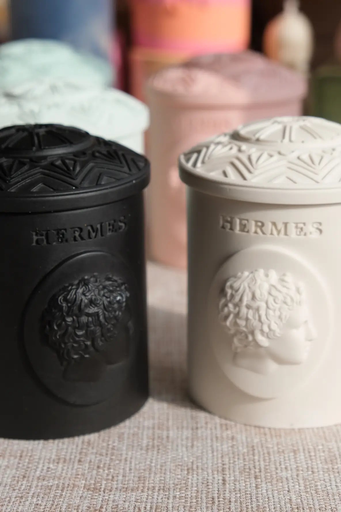 Hermès Duftkerze im Glas - weiß (Kirschblüte) - Éclat de l´Aube