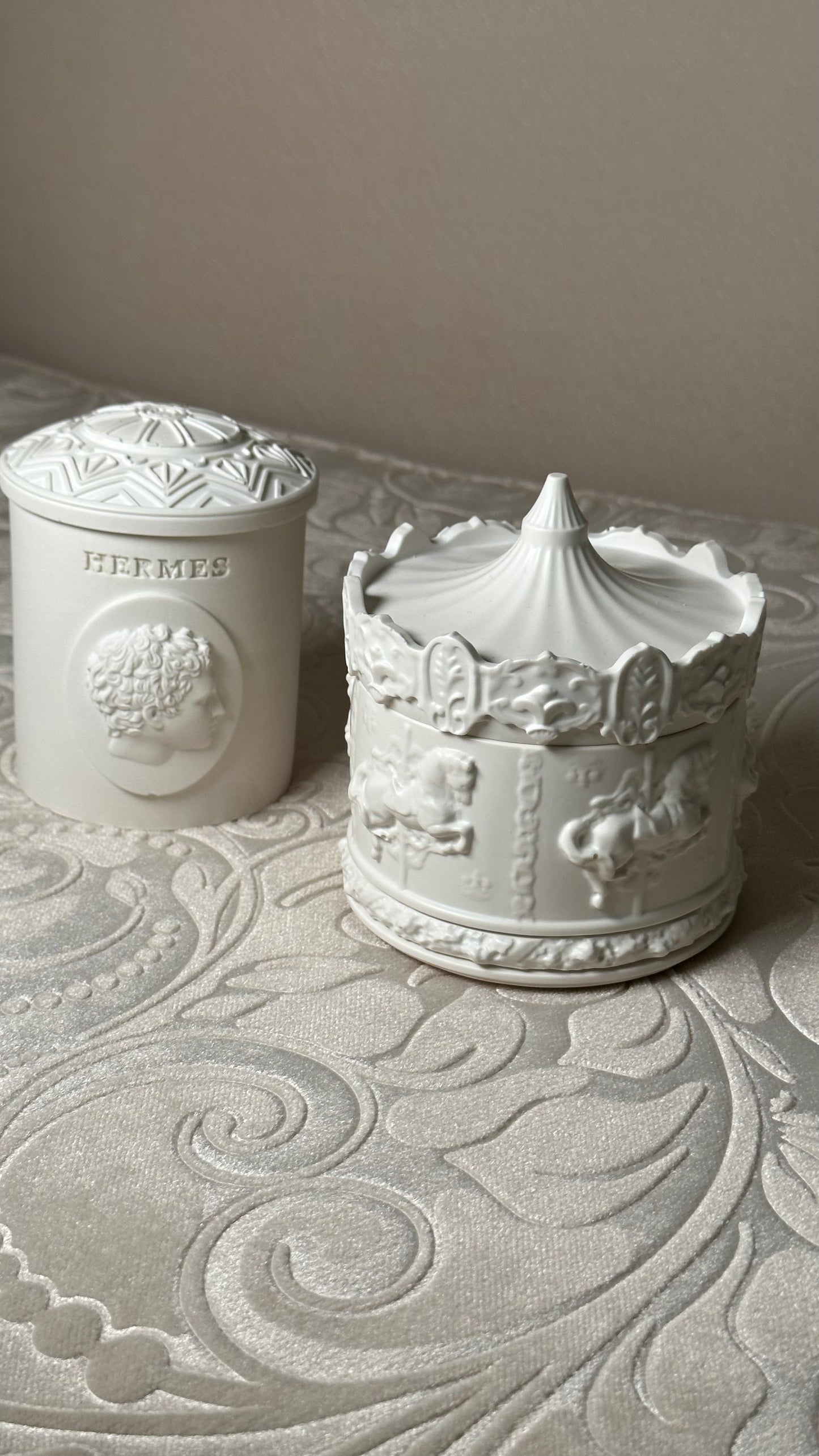 Hermès Duftkerze im Glas - weiß (Jasmin) - Éclat de l´Aube