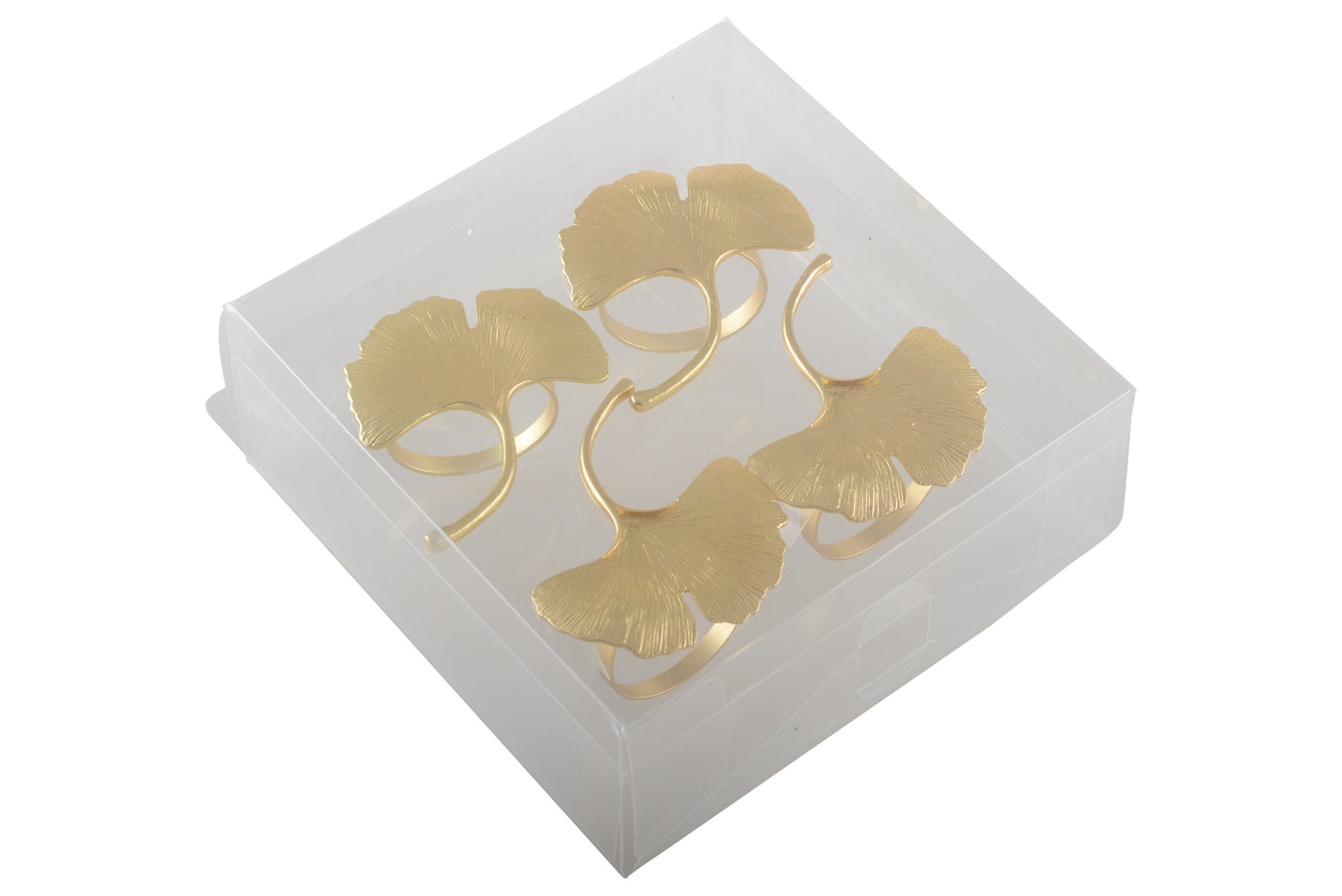 Serviettenringe "Gingko" (4er-Set)