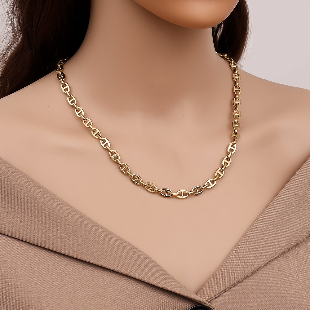 Lina – Elegante Edelstahl-Halskette | 18k vergoldet · Hypoallergen · Alltagstauglich