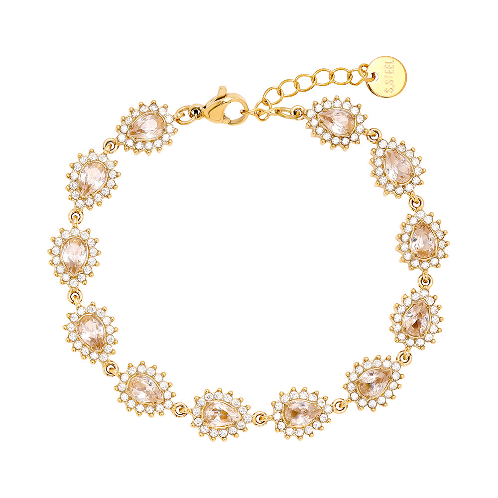 Ophelia – Zartes Tropfen-Armband | Edelstahl · 18k vergoldet · Zirkonia