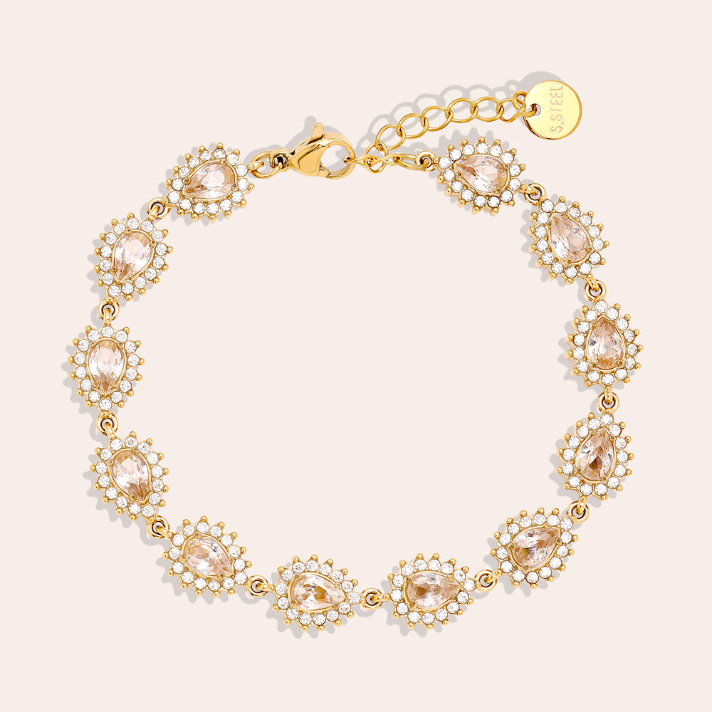 Ophelia – Zartes Tropfen-Armband | Edelstahl · 18k vergoldet · Zirkonia