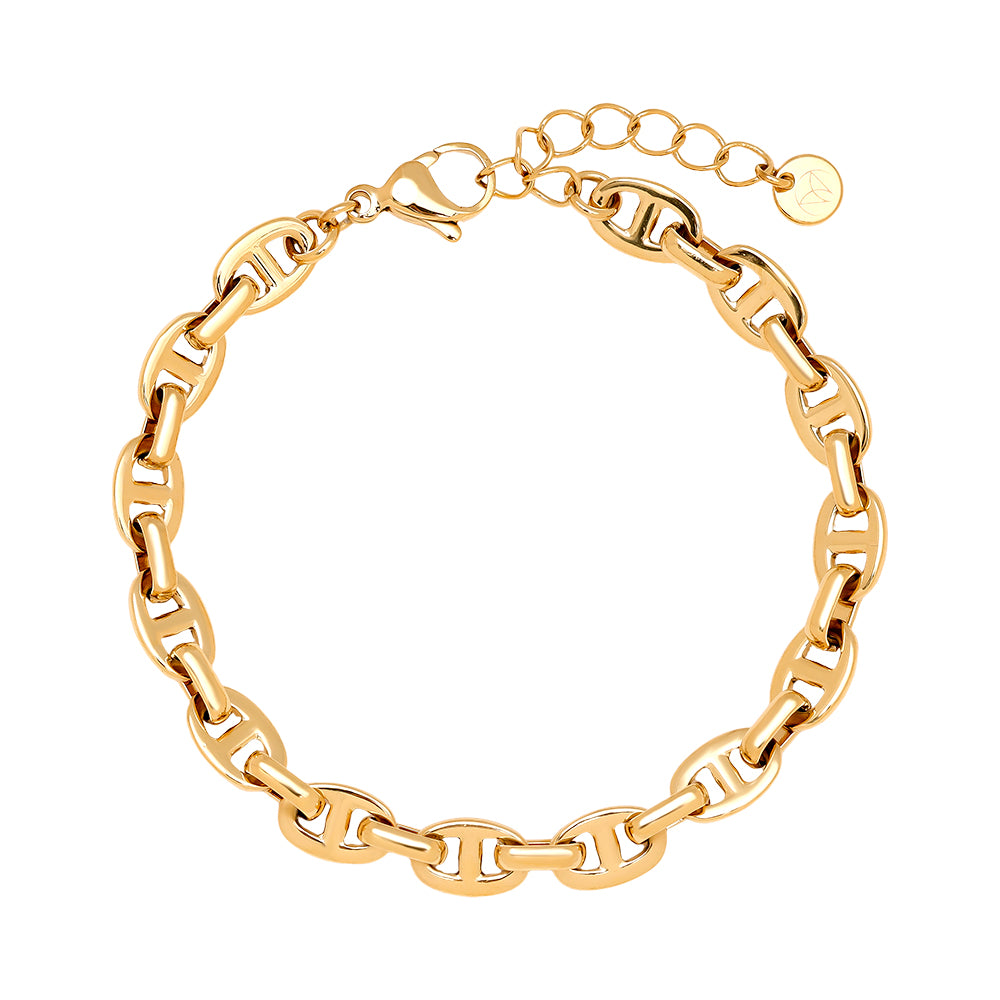 Lina – Elegantes Edelstahl-Armband | 18k vergoldet · Wasserfest · Verstellbar