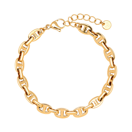 Lina – Elegantes Edelstahl-Armband | 18k vergoldet · Wasserfest · Verstellbar