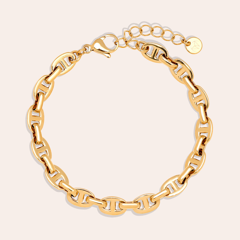 Lina – Elegantes Edelstahl-Armband | 18k vergoldet · Wasserfest · Verstellbar