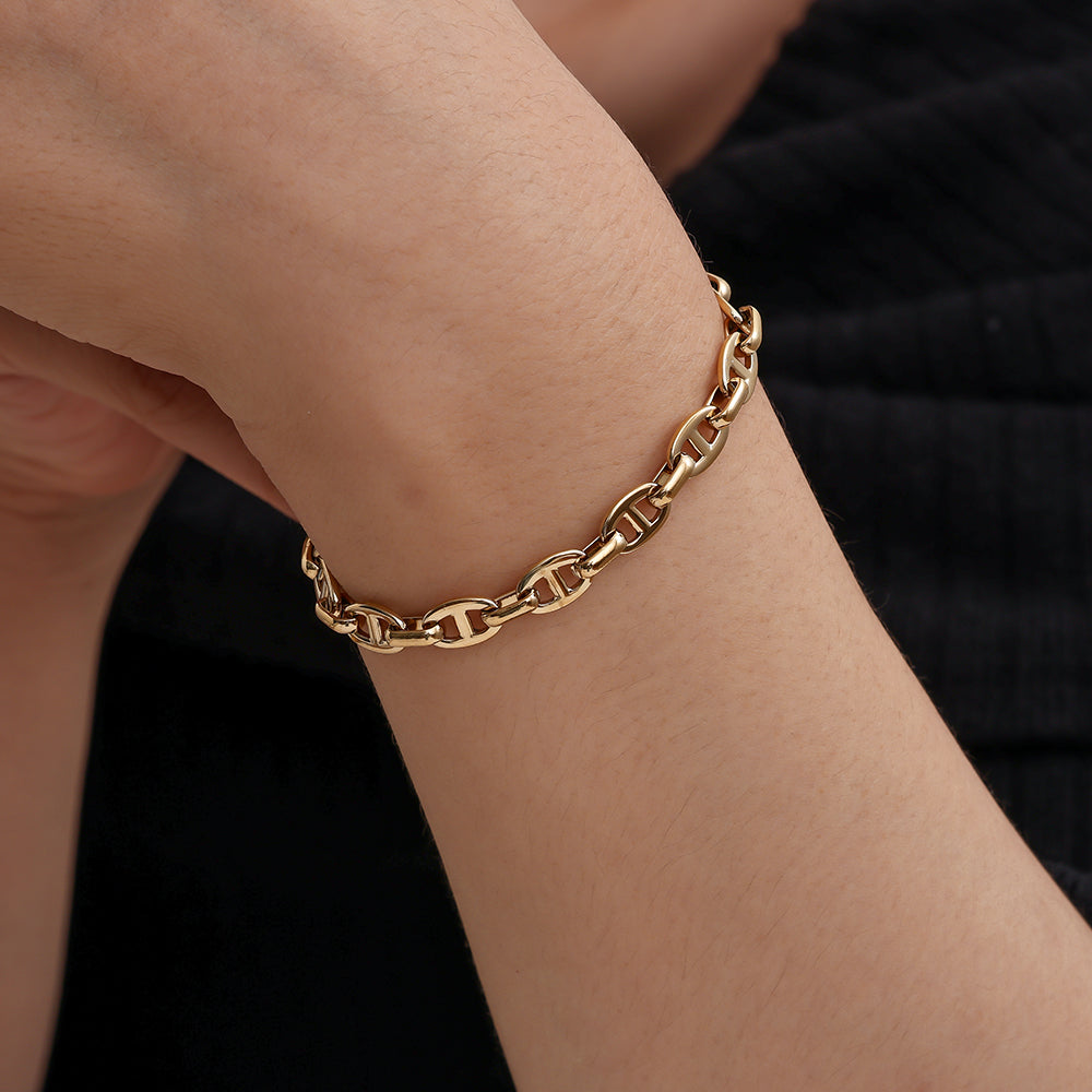 Lina – Elegantes Edelstahl-Armband | 18k vergoldet · Wasserfest · Verstellbar