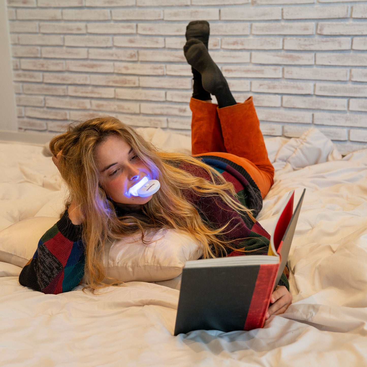 Zahnaufhellung Set mit LED – Xpress Smile Whitening Kit (Premium Set) (Made in USA)