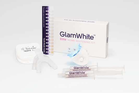 Zahnaufhellung Set mit LED – Whitening Kit Elite für Zuhause (2× 10 ml Gel) (Made in USA)