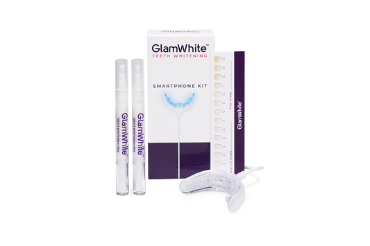 Zahnaufhellung Set mit LED – Whitening Kit für Zuhause (Smartphone kompatibel) (Made in USA)